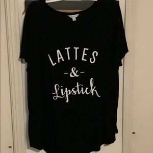 Boutique+ Lattes & Lipstick Tee 3X